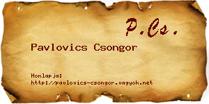 Pavlovics Csongor névjegykártya